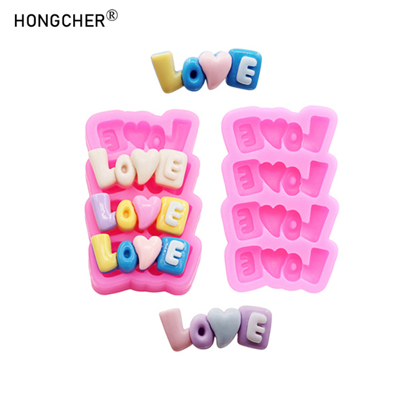 Resin Art Letters - 사랑의 편지 실리콘 몰드 DIY 휴대폰