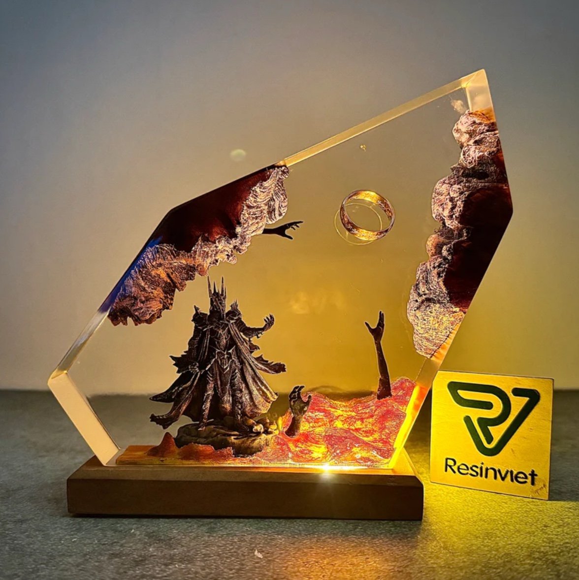 Resin Art Ring - 2026 신규 데몬 렐름 오가니즘 레진