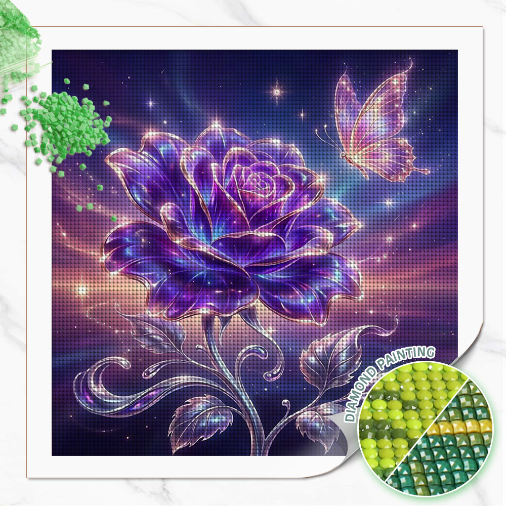 Resin Art For Rose - Huacan 풀 스퀘어 라운드 다이아몬드 페인팅
