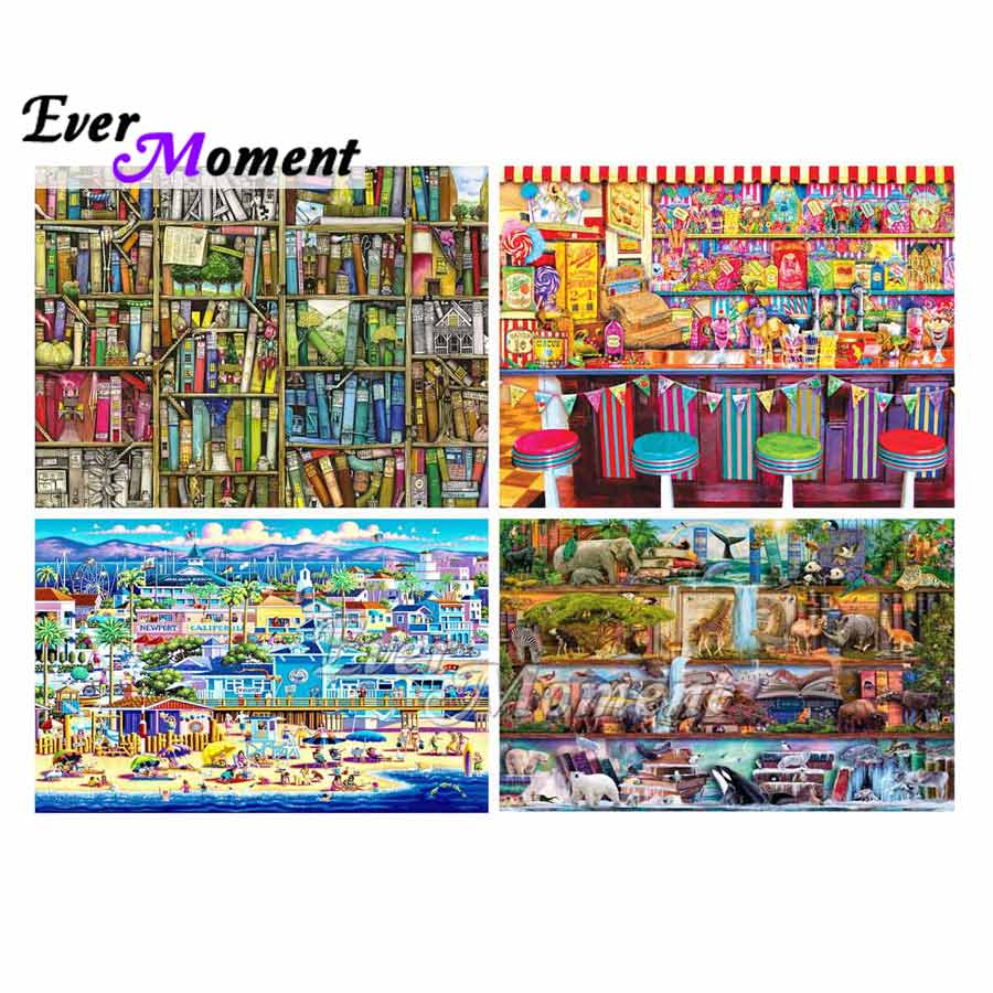 Resin Art Beach - Ever Moment 다이아몬드 페인팅 키트, 풀