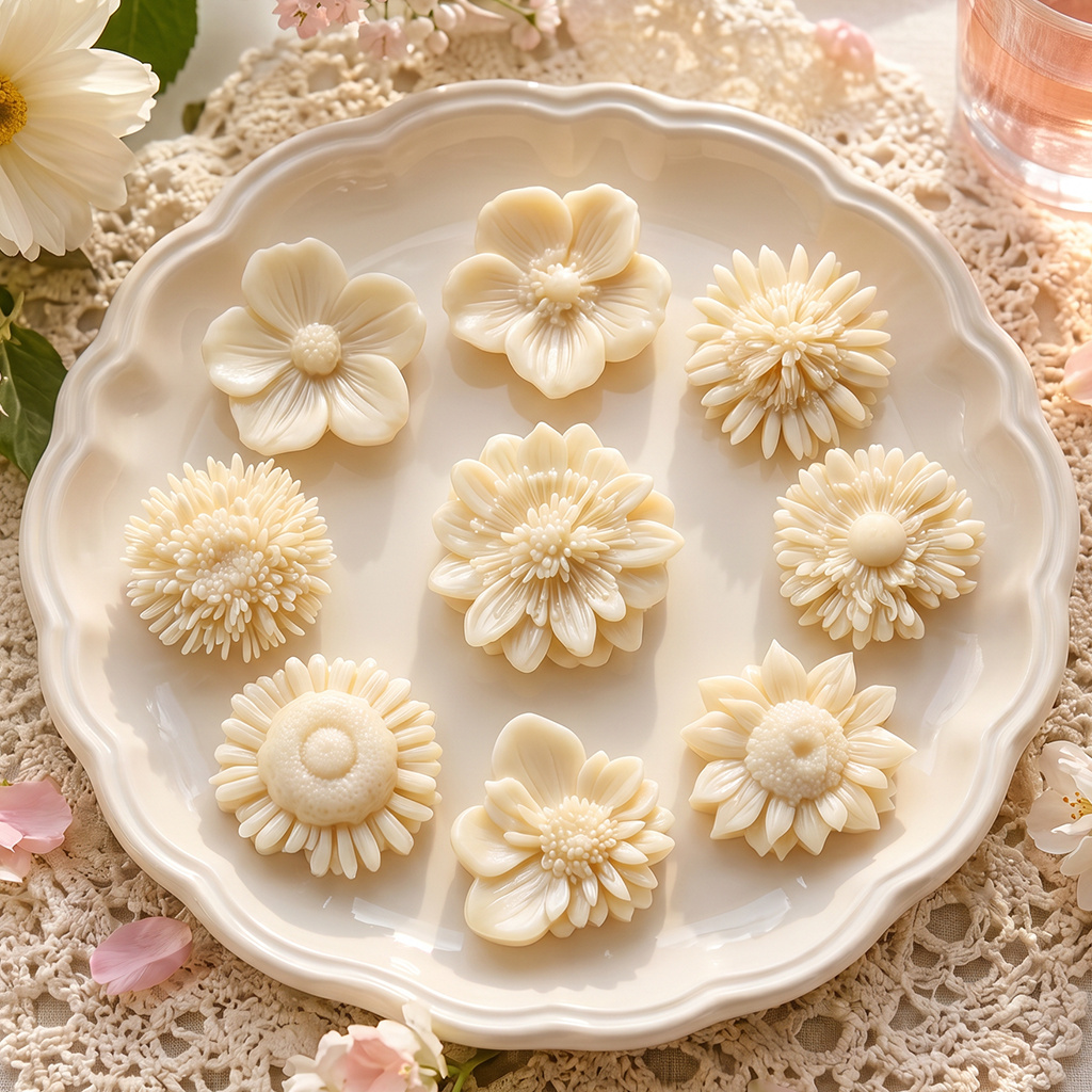 Resin Art Jewellery - 꽃 실리콘 몰드 세트 (레진, 왁스,