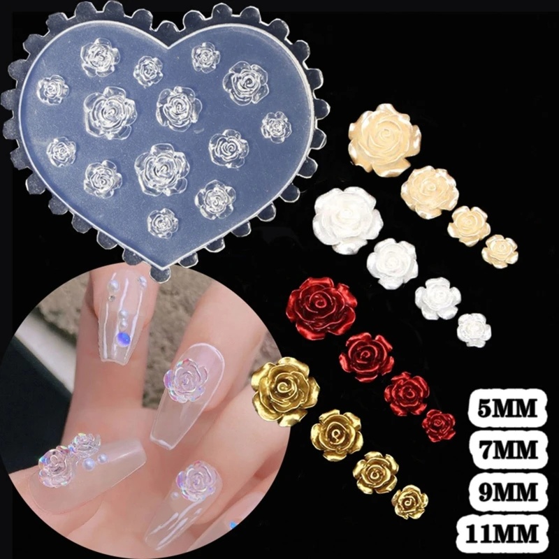 Resin Art For Rose - 3D 장미 꽃 네일 아트 장식