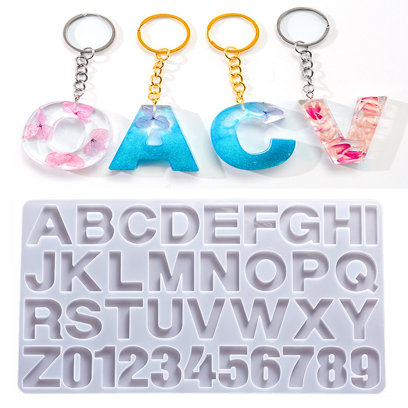 Resin Art Letters - 알파벳 에폭시 수지 실리콘 몰드 DIY