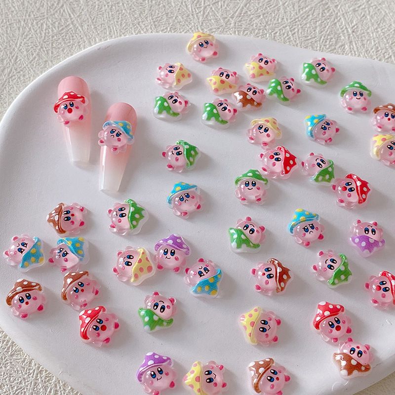 Resin Art Accessories - 2/10/20pcs 커비 네일 참 3D 수지