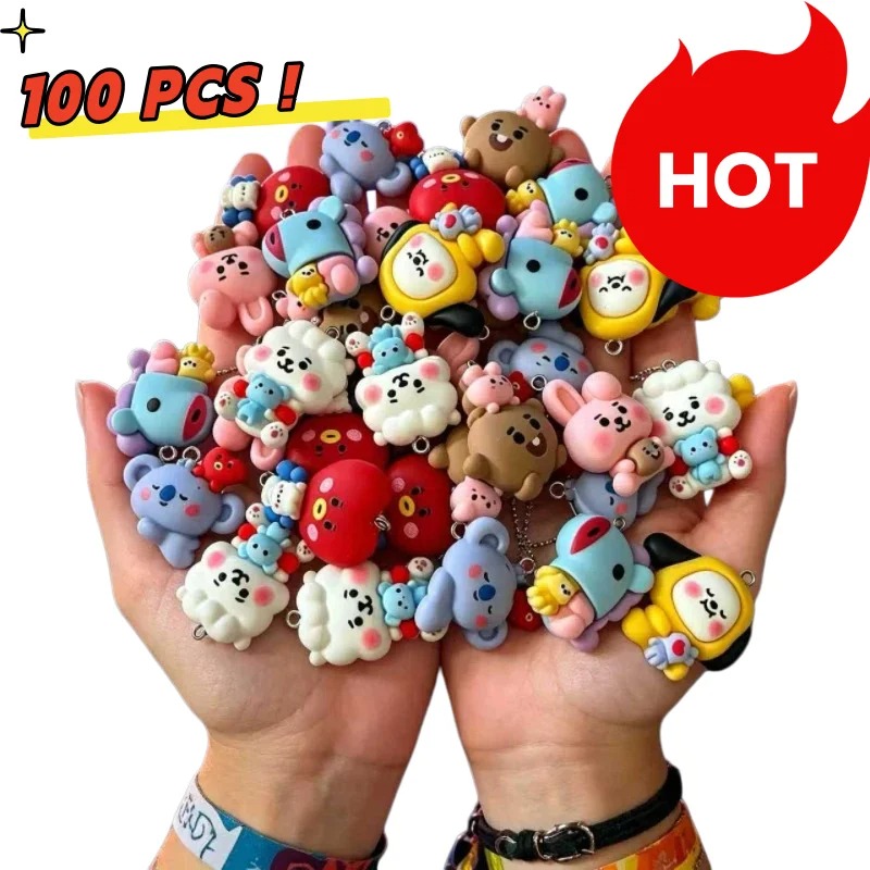 Resin Art Accessories - 7pcs BT21 수지 만화 참 DIY