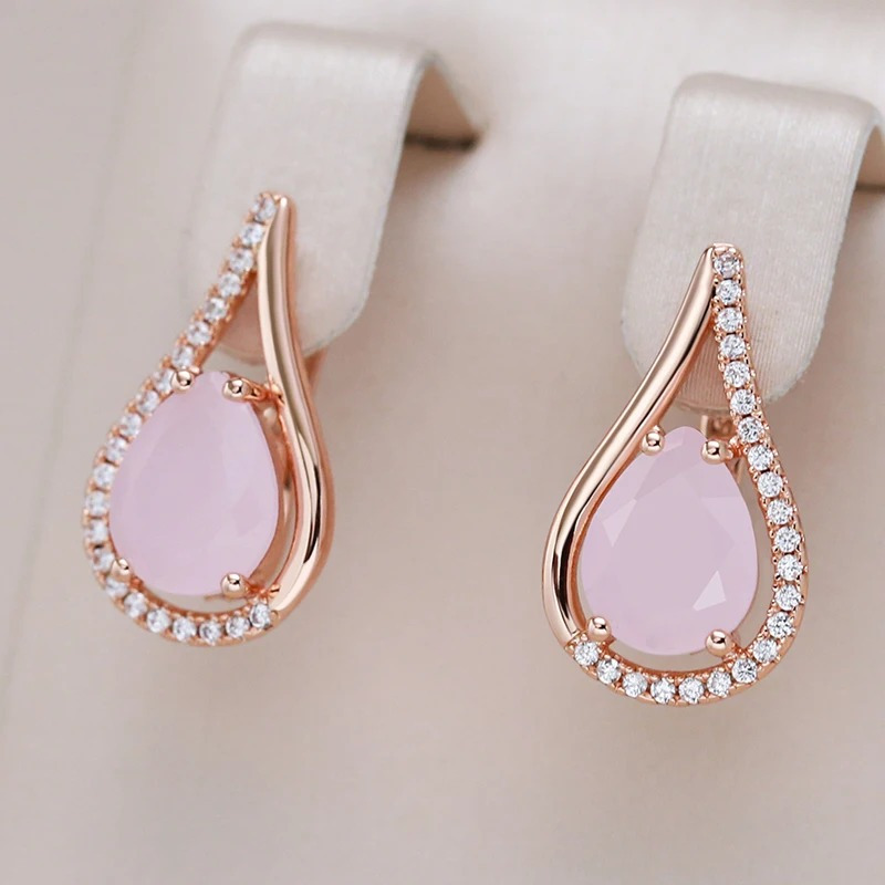 Resin Art Ring - 우아한 매력 핑크 합성 오팔 물방울