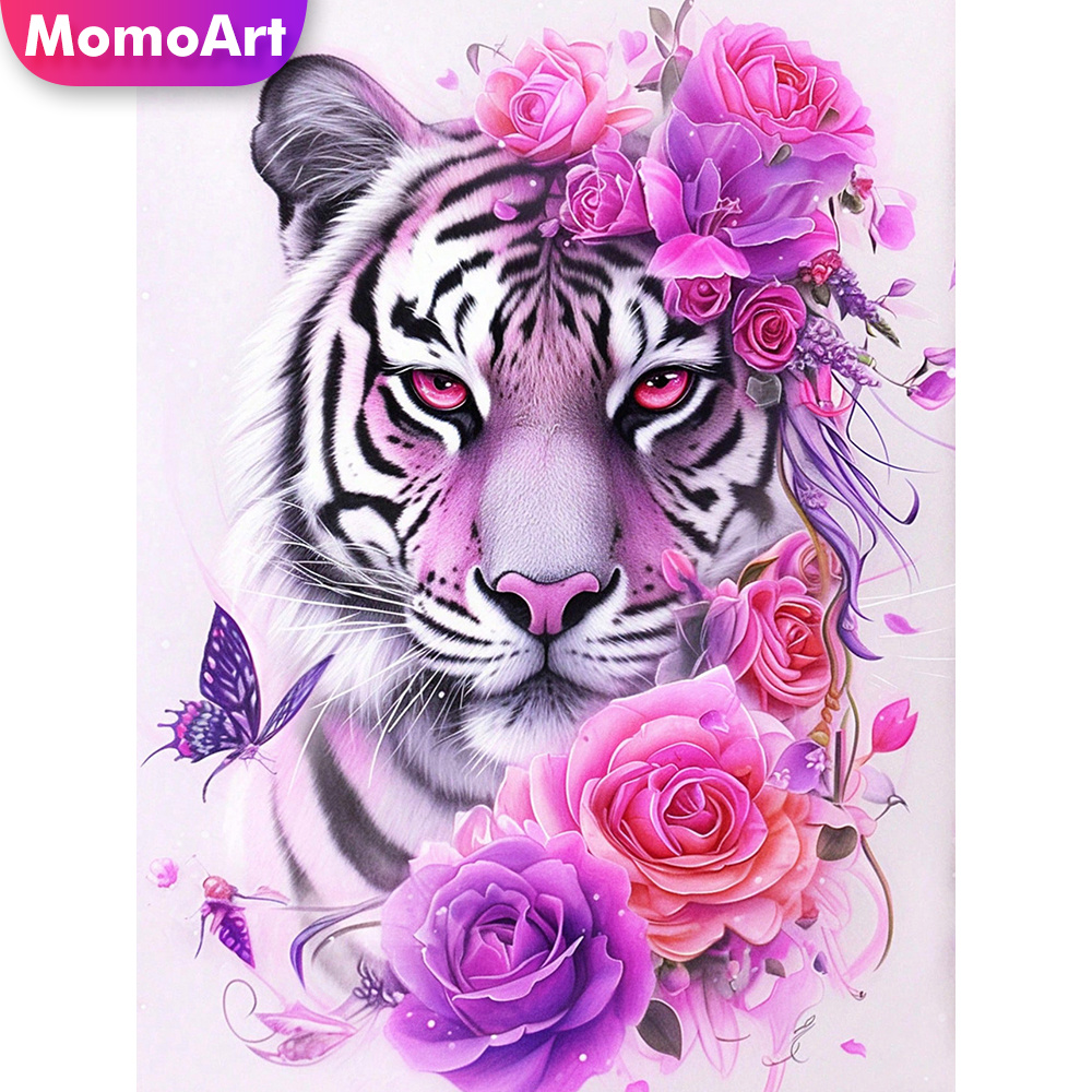 Resin Art For Rose - 모모아트 신상품 다이아몬드 자수 호랑이 동물