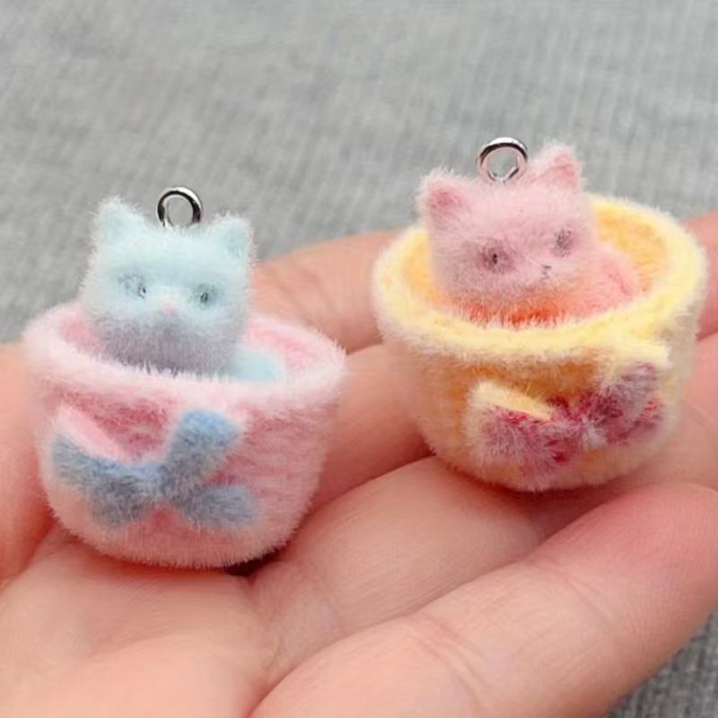 4개입 3D 플러시 레진 고양이 펜던트, DIY 쥬얼리 - Resin Art Accessories 리뷰 및 가격