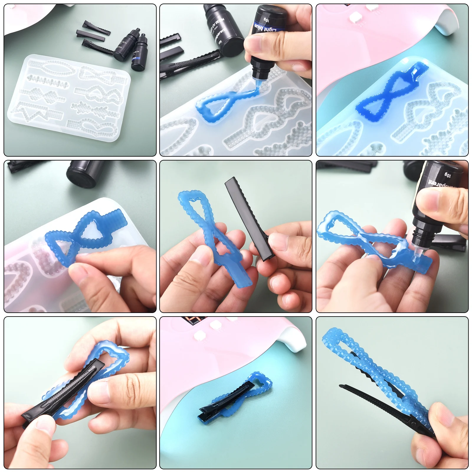 17가지 색상 UV 레진 접착제 10ml 에폭시 접착제 - Resin Art Letters 리뷰 및 가격