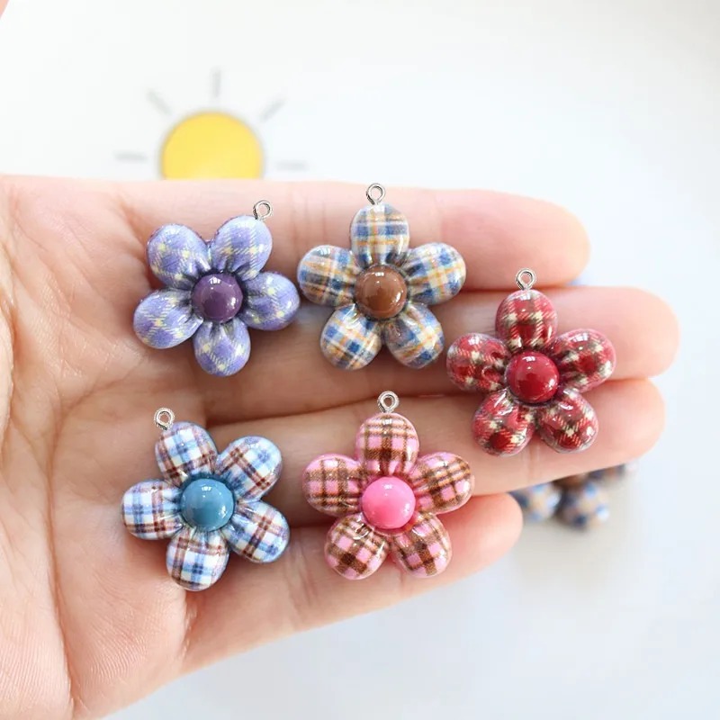 10개입 달콤한 꽃 모양 플래너 레진 펜던트, 쥬얼리  - Resin Art Accessories 리뷰 및 가격