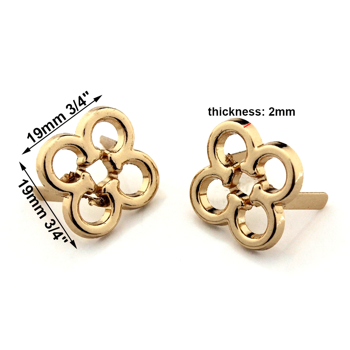 2pcs 금속 꽃 모양 장식 버클 가방 패션 클립 버클 - Resin Art Ring 리뷰 및 가격
