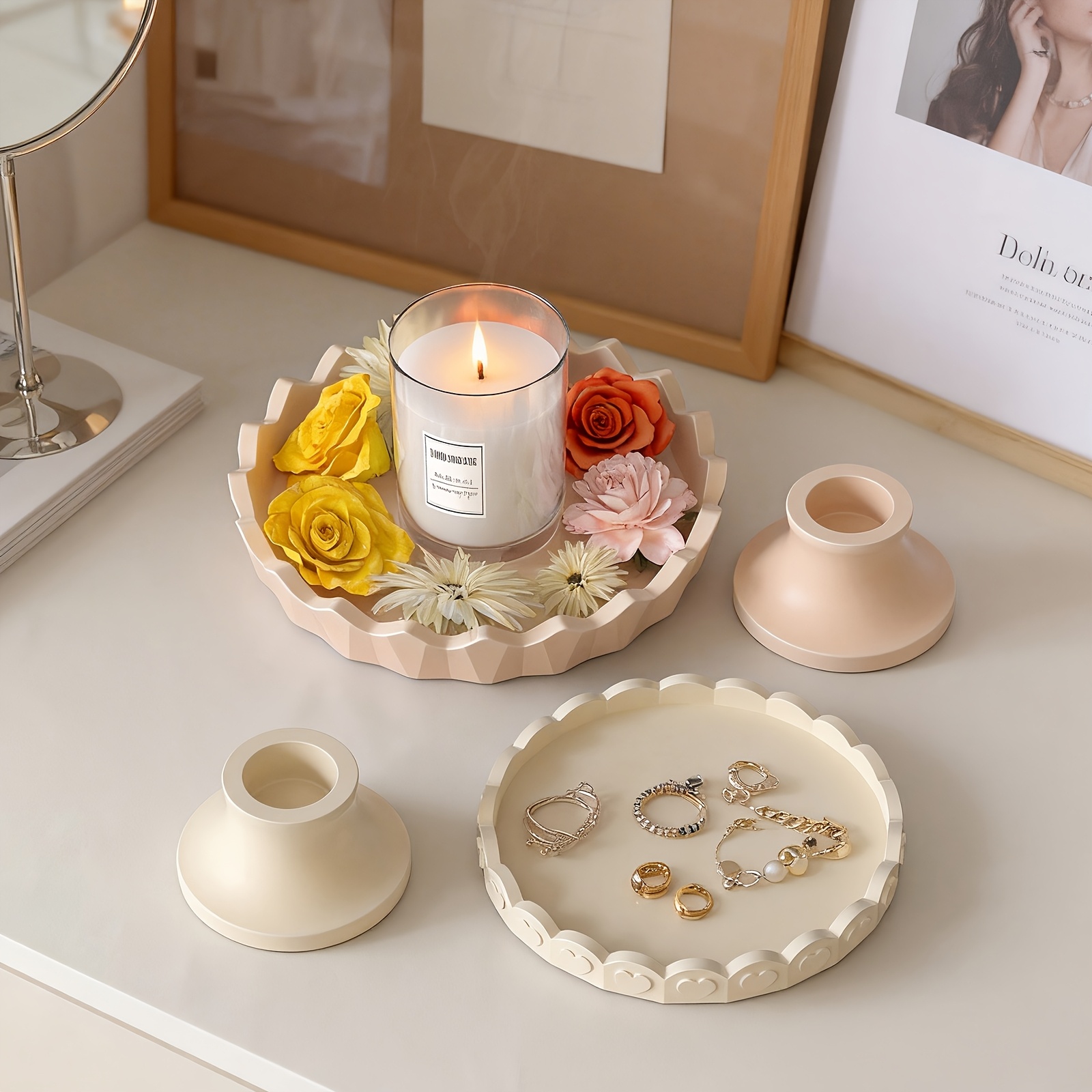2개 실리콘 트레이 몰드 세트, 석고 및 콘크리트 공예 - Resin Art Jewellery 리뷰 및 가격