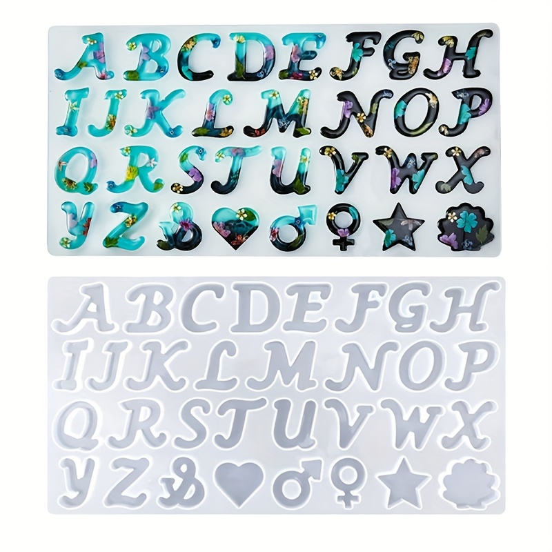 레진 몰드 A 스타일 거울 모양 26개 영문자 + 6가 - Resin Art Letters 리뷰 및 가격