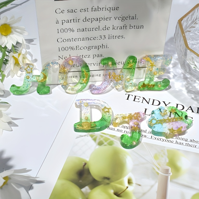 레진 몰드 A 스타일 거울 모양 26개 영문자 + 6가 - Resin Art Letters 리뷰 및 가격