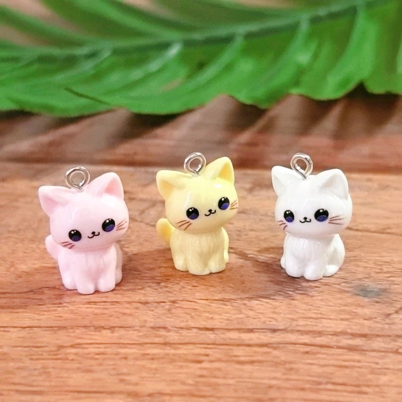 10pcs 3D Kawaii 해피 고양이 수지 참 고양 - Resin Art Accessories 리뷰 및 가격