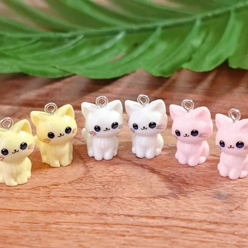 10pcs 3D Kawaii 해피 고양이 수지 참 고양 - Resin Art Accessories 리뷰 및 가격