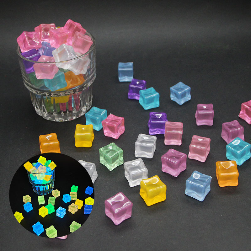야광 스톤 스퀘어 시뮬레이션 아이스 큐브, 마당 및 크 - Resin Art Cube 리뷰 및 가격
