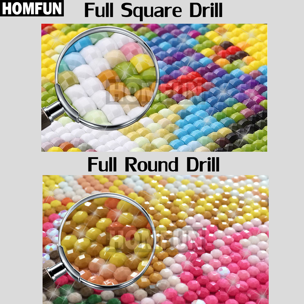 HOMFUN Diy 5d 다이아몬드 페인팅 