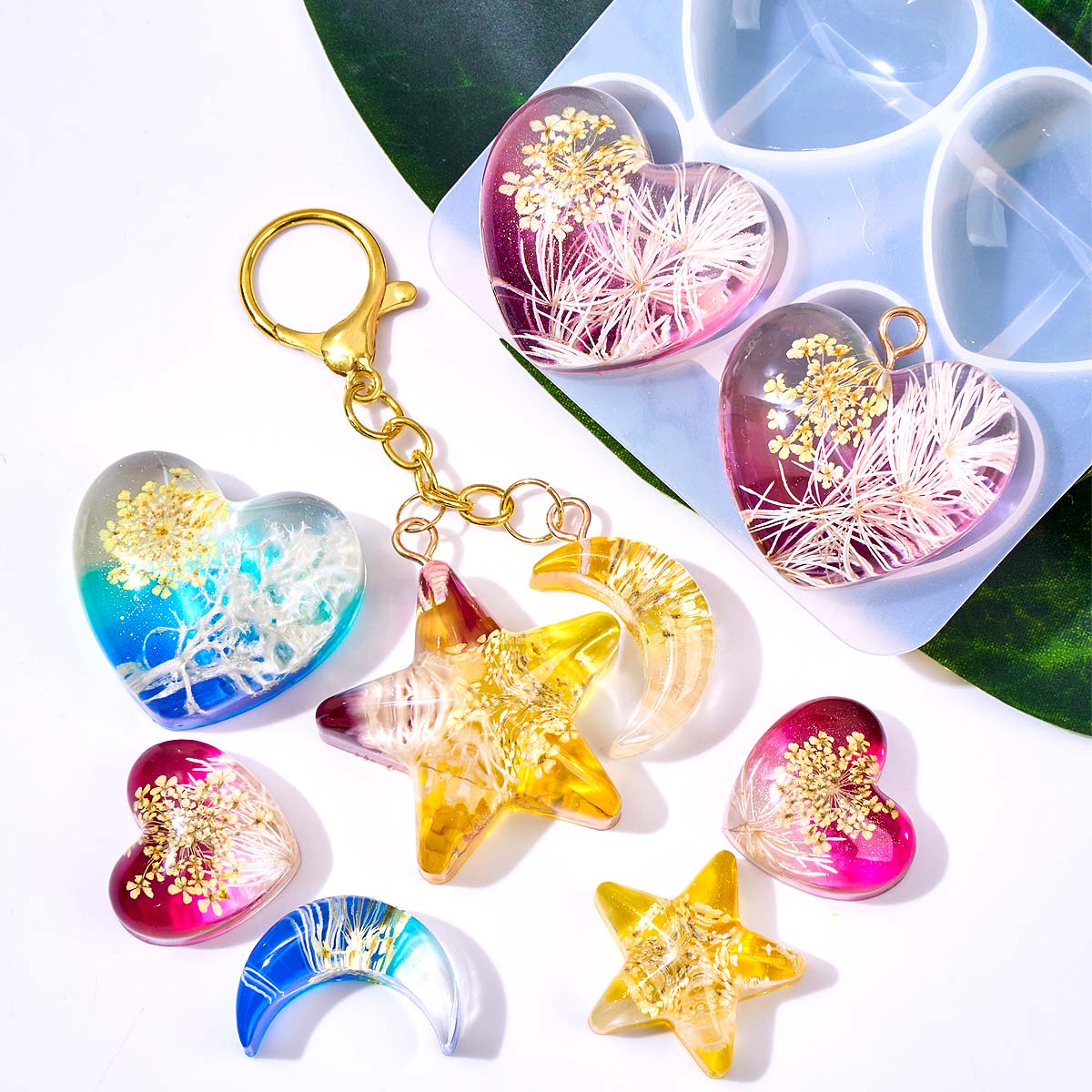 하트 스타 문 펜던트 실리콘 몰드 DIY 에폭시 레진  - Resin Art Letters 리뷰 및 가격