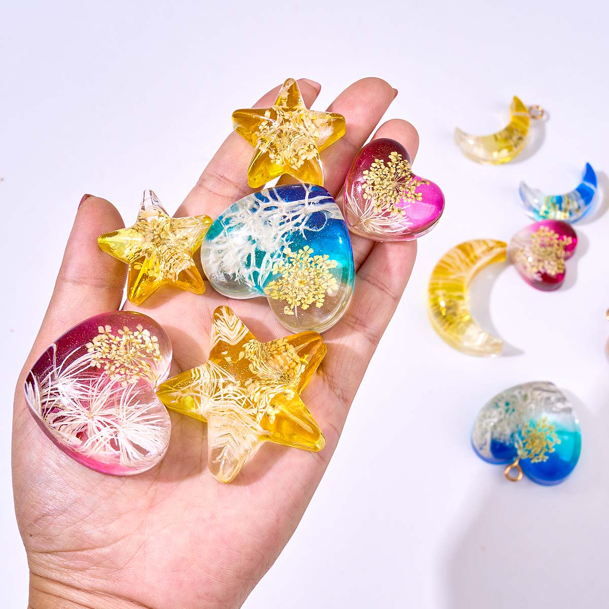 하트 스타 문 펜던트 실리콘 몰드 DIY 에폭시 레진  - Resin Art Letters 리뷰 및 가격