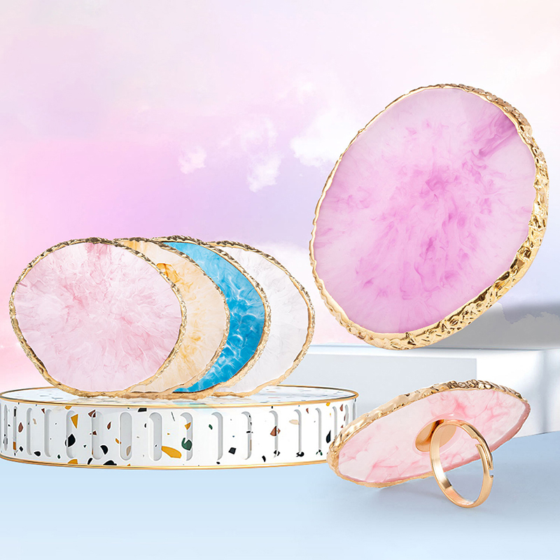 송진 스톤 네일 아트 팔레트 손가락 반지 가짜 손톱 팁 - Resin Art Ring 리뷰 및 가격