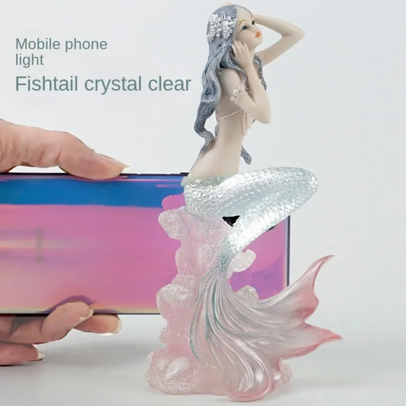 절묘한 수지 인어 산호 바다 파도 입상 공예 장식 홈  - Resin Art Beach 리뷰 및 가격