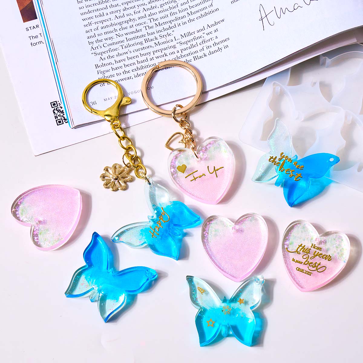 6개의 구멍이 있는 귀걸이 실리콘 몰드 DIY 하트 나 - Resin Art Letters 리뷰 및 가격
