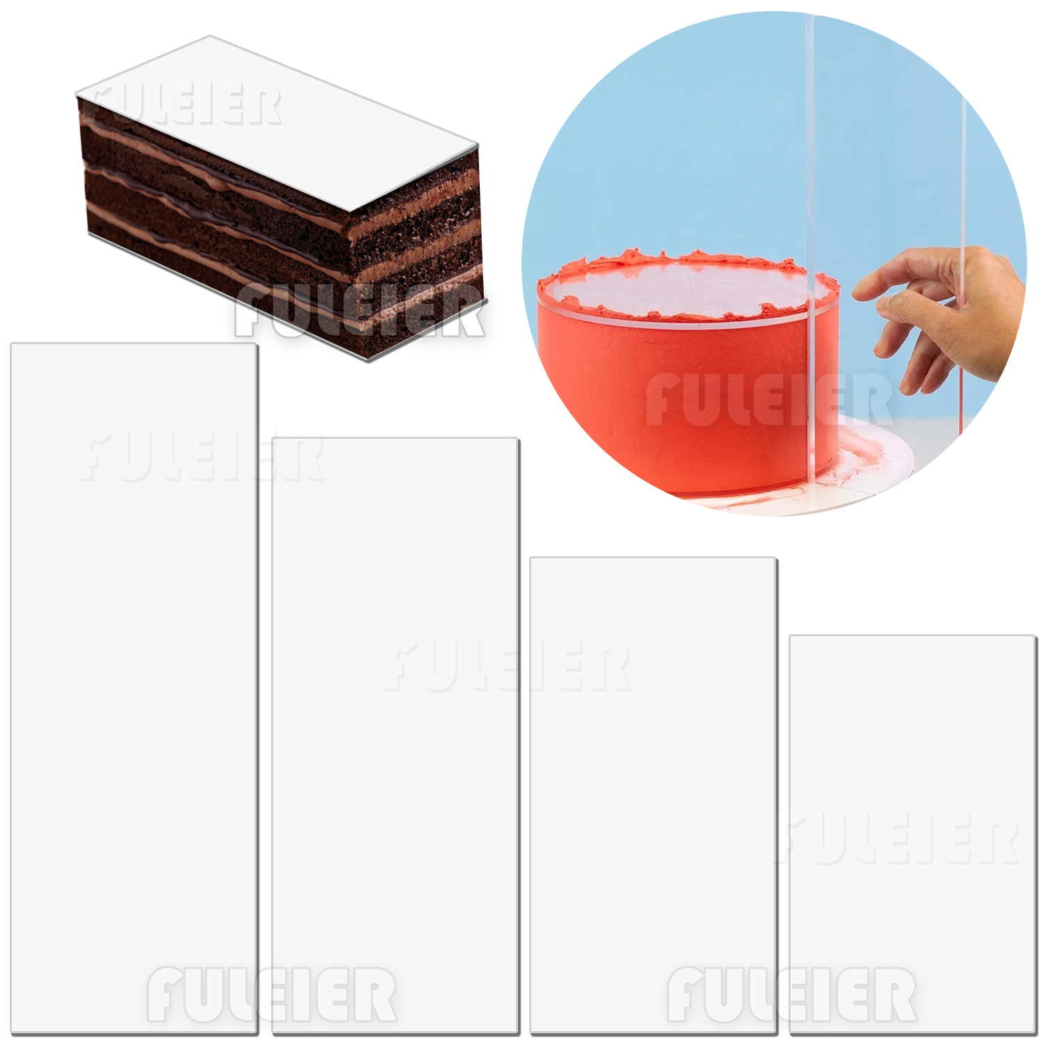 아크릴 케이크 크림 스크레이퍼, 직사각형 아크릴 케이크 - Tray Mold Rectangle 리뷰 및 가격