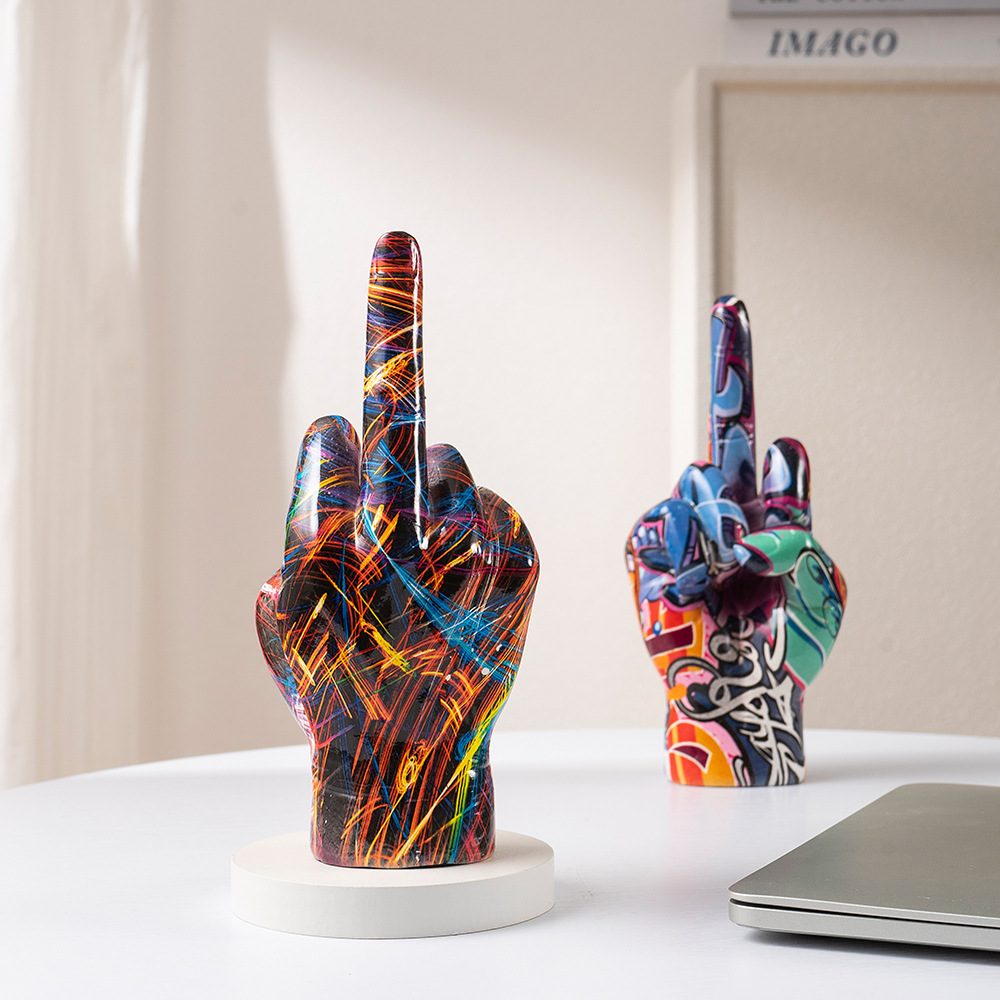 ERMAKOVA 낙서 중간 손가락 장식 미술 공예 수지 - Resin Art Ring 리뷰 및 가격