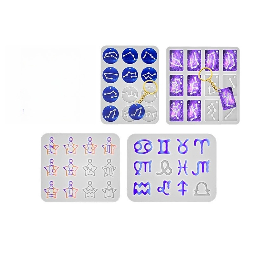 4가지 스타일의 심플 다용도 12궁도 별자리 레진 몰드 - Resin Art Letters 리뷰 및 가격