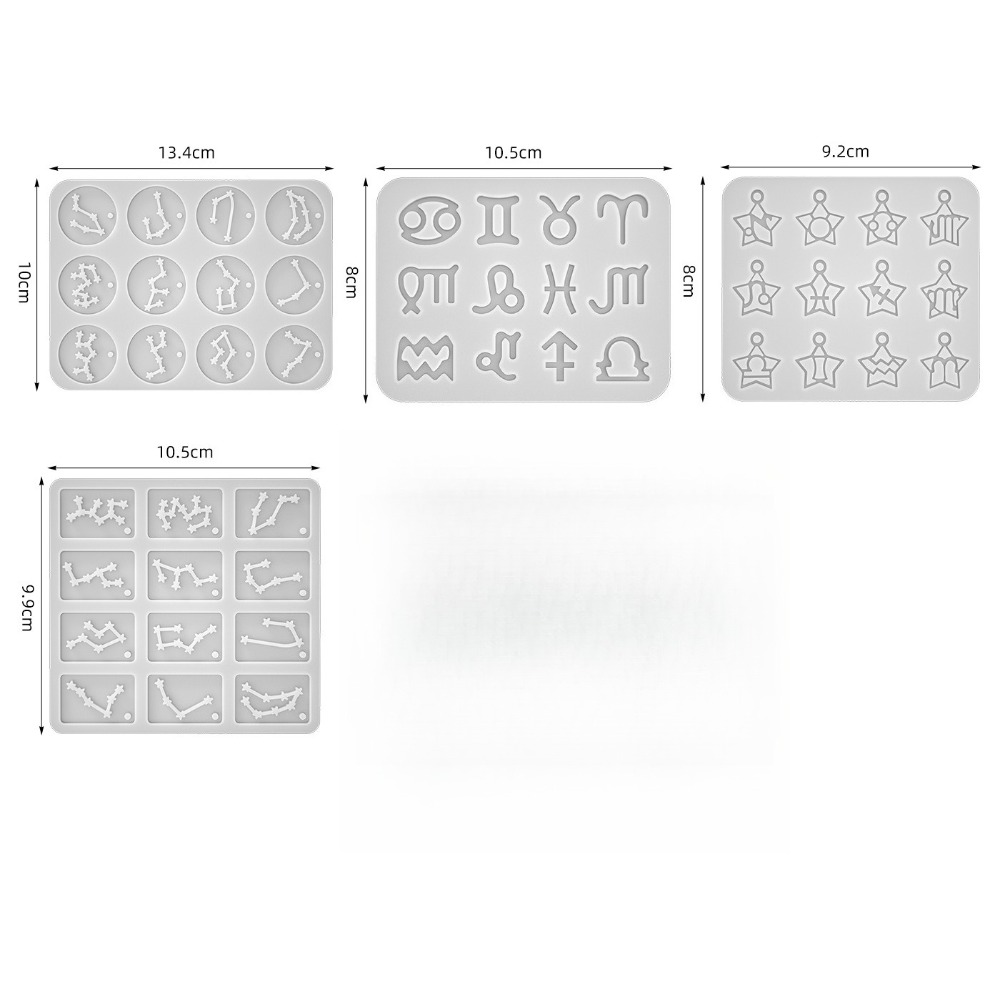 4가지 스타일의 심플 다용도 12궁도 별자리 레진 몰드 - Resin Art Letters 리뷰 및 가격