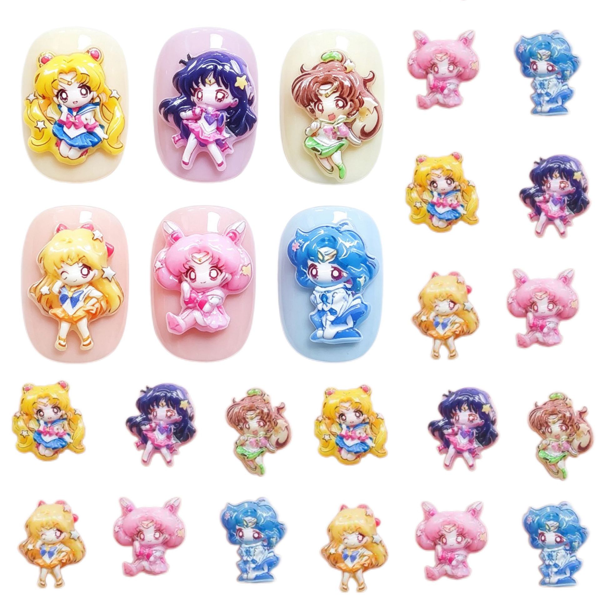 세일러문 네일 액세서리용 30/100개 만화 캐릭터 귀 - Resin Art Accessories 리뷰 및 가격