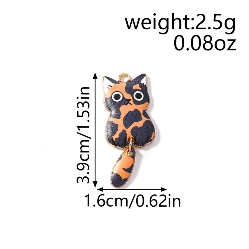 10Pcs 16×39mm 귀여운 만화 고양이 수지 참  - Resin Art Jewellery 리뷰 및 가격
