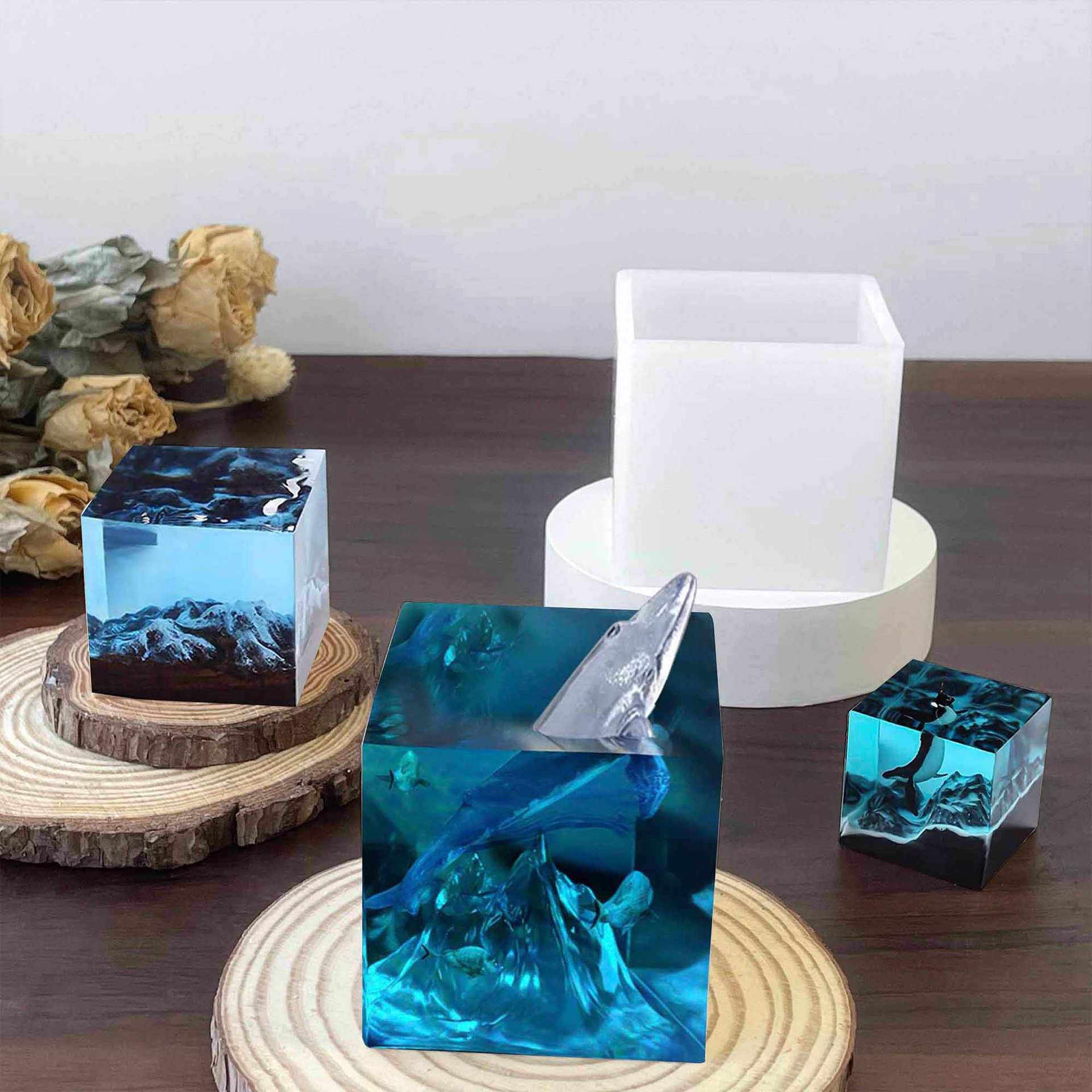 큐브 레진 몰드, 투명 실리콘 큐브 몰드 DIY 공예  - Resin Art Cube 리뷰 및 가격