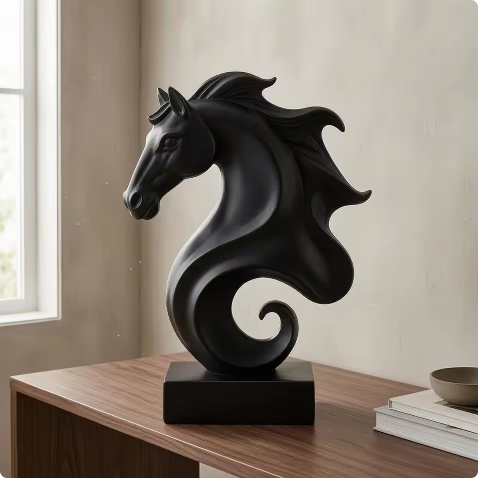 큐브형 말 머리 조각상, 수집용 말 피규어, 고급 예술 - Resin Art Cube 리뷰 및 가격
