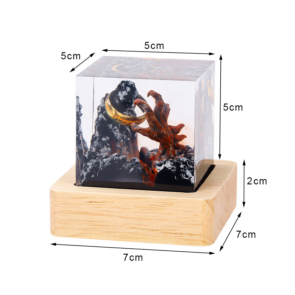 악마의 영역 생물 레진 테이블 라이트 창의적인 예술 장 - Resin Art Ring 리뷰 및 가격