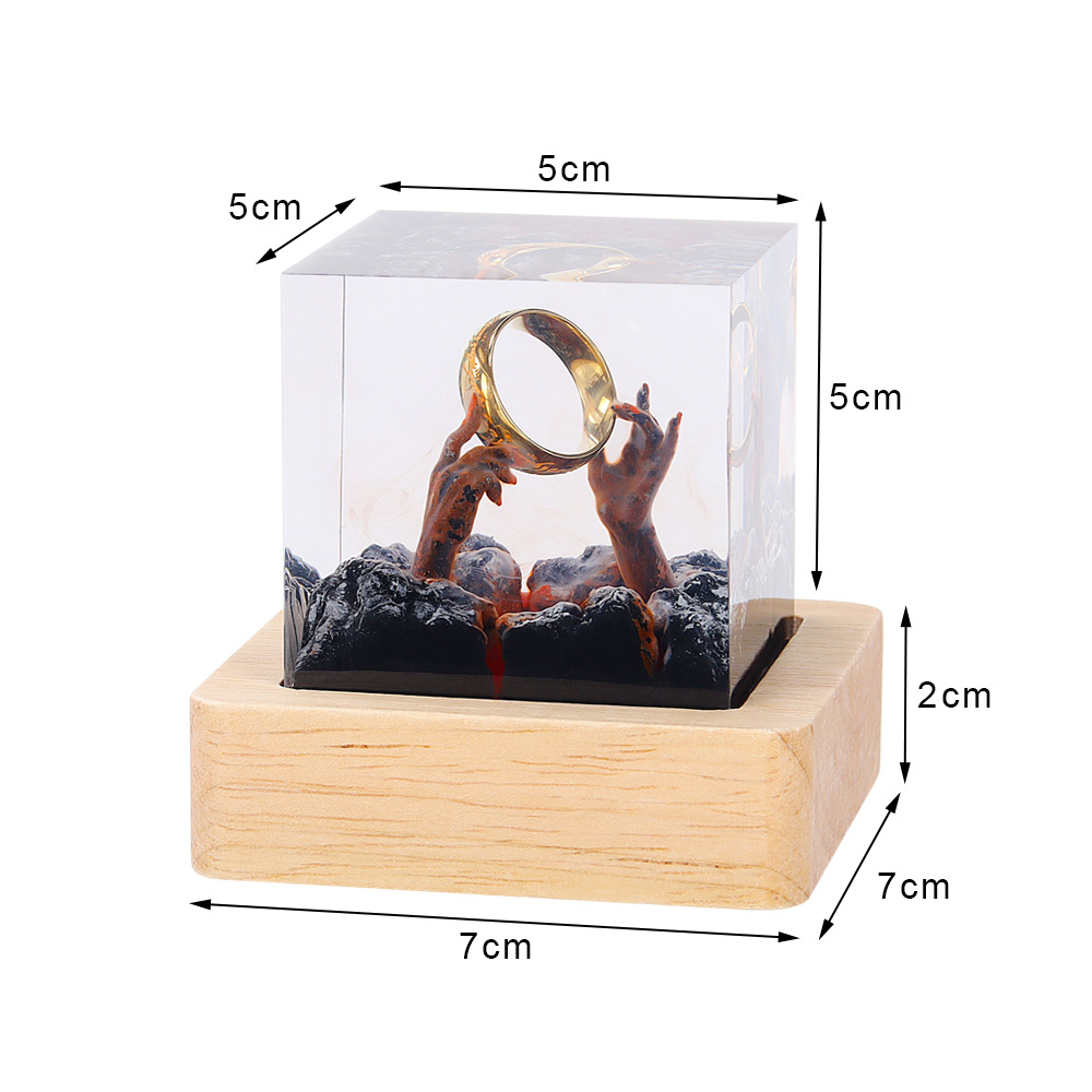 악마의 영역 생물 레진 테이블 라이트 창의적인 예술 장 - Resin Art Ring 리뷰 및 가격