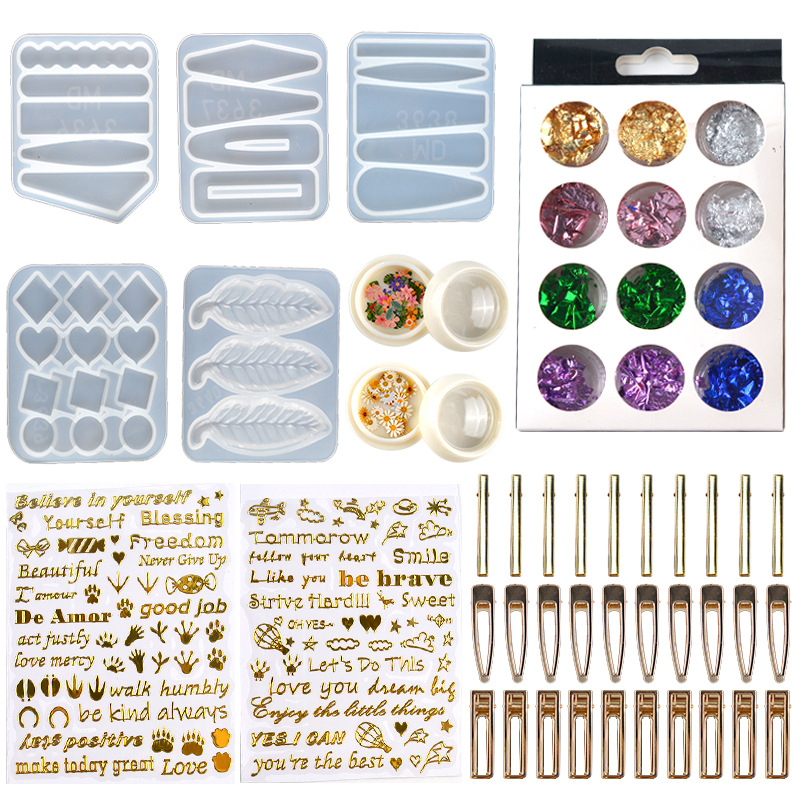 DIY 에폭시 수지 헤어 클립 머리핀 실리콘 몰드 쥬얼 - Resin Art Jewellery 리뷰 및 가격