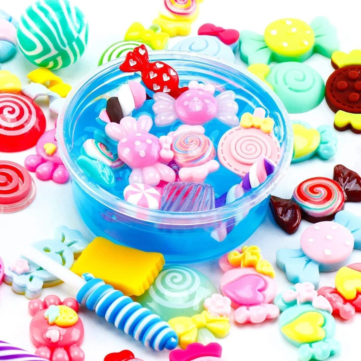 30pcs 무작위 캔디 점액 매력 귀여운 세트 혼합 수 - Resin Art Jewellery 리뷰 및 가격