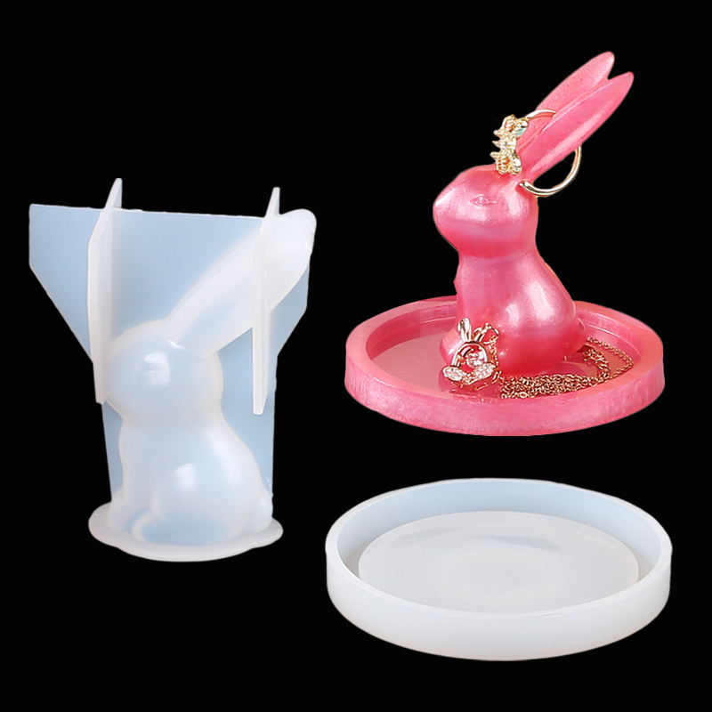 2Pcs 3D 토끼 반지 홀더 실리콘 에폭시 수지 금형 - Resin Art Ring 리뷰 및 가격