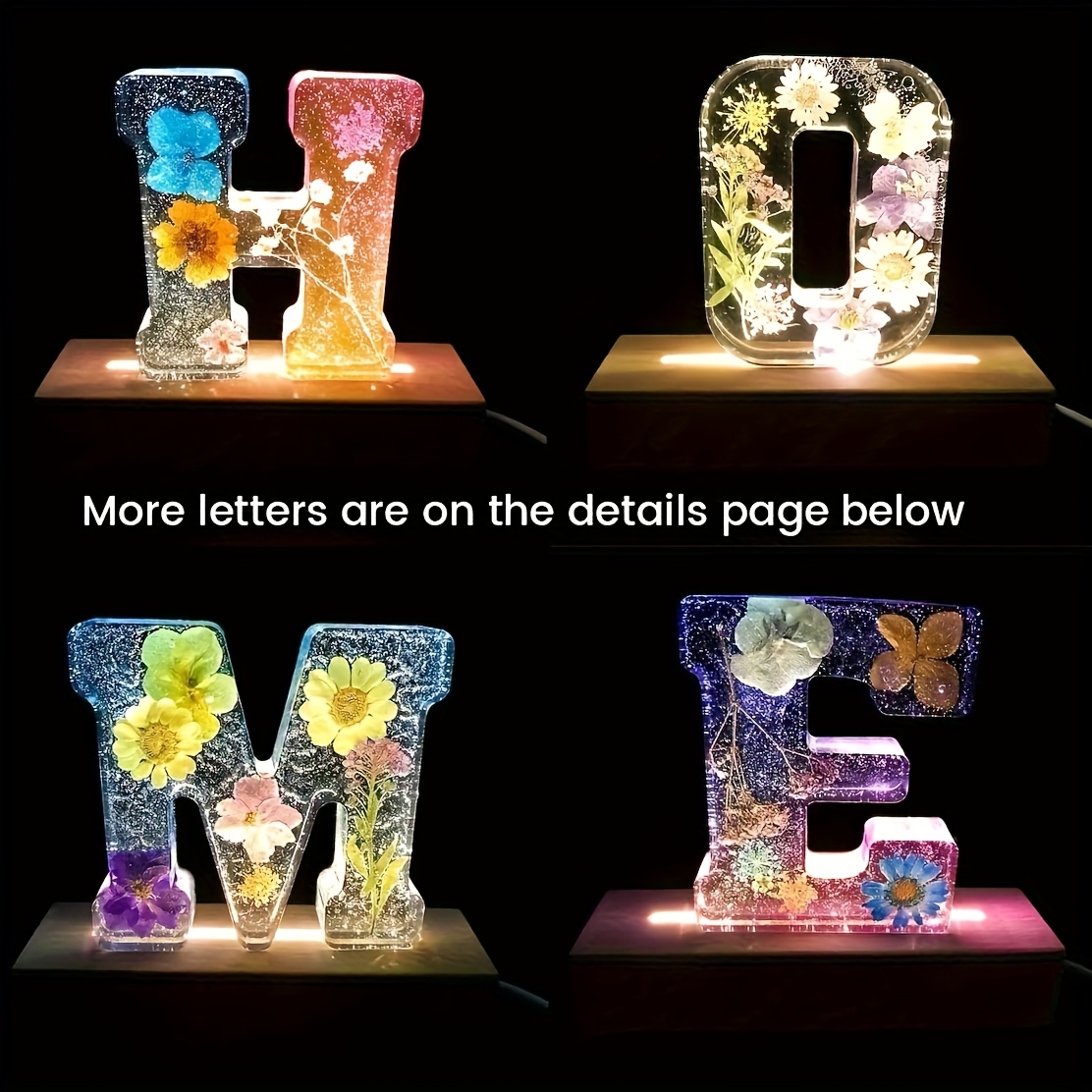 7인치 대형 글자 레진 몰드, 3D 대문자 에폭시 레진 - Resin Art Letters 리뷰 및 가격