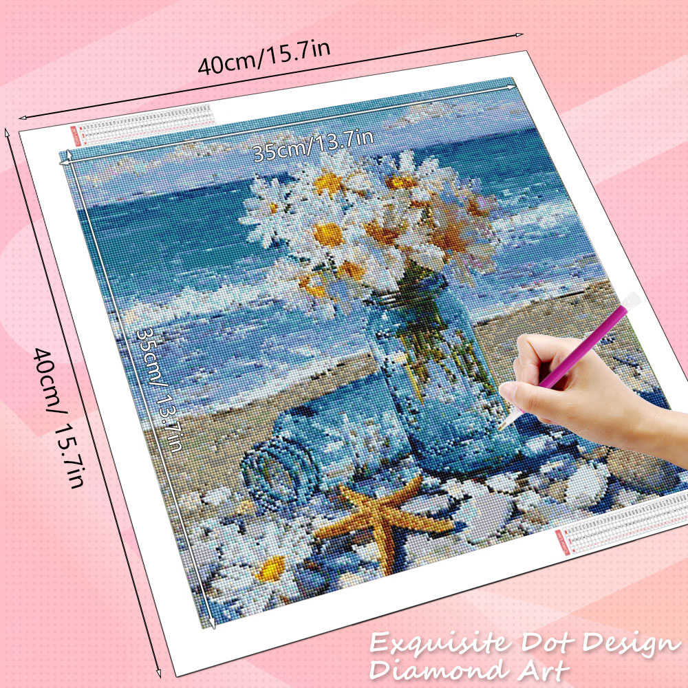 HUACAN 다이아몬드 페인팅 데이지 꽃 다이아몬드 모 - Resin Art Beach 리뷰 및 가격