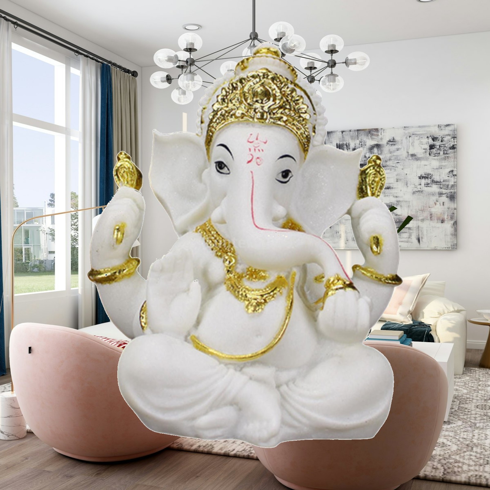 인도 장식 예술품 레진 불상 가네샤 홈 데코 조각상 거 - Resin Art India 리뷰 및 가격