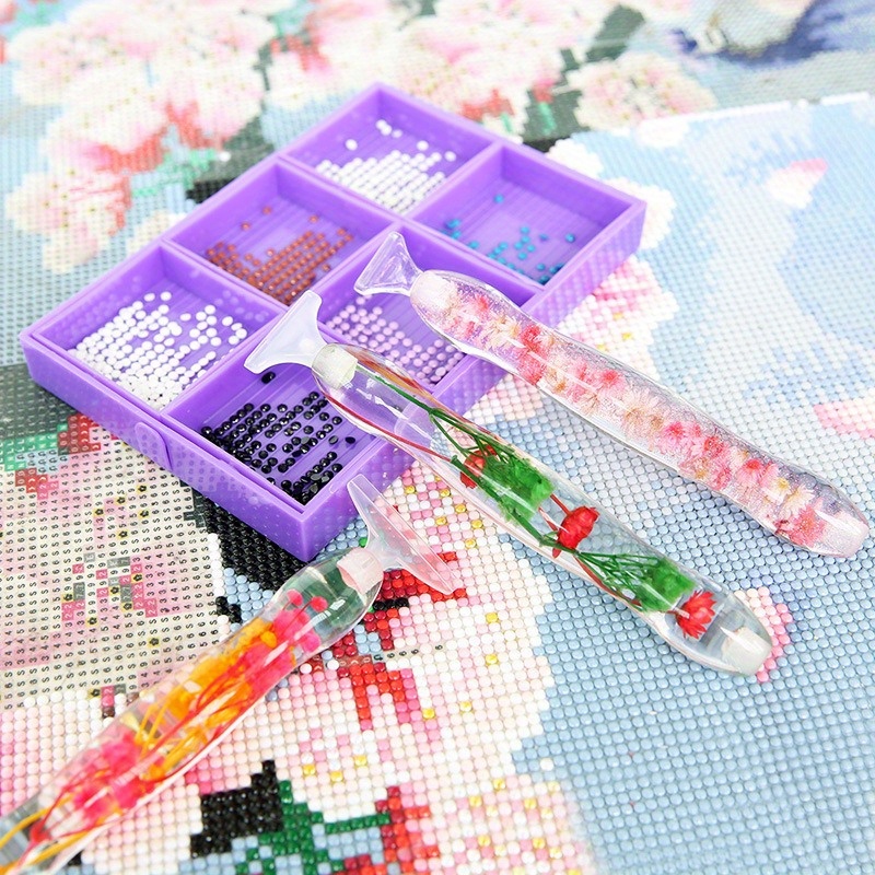 1세트 꽃무늬 레진 5D 다이아몬드 페인팅 펜, 6개  - Resin Art Flower 리뷰 및 가격